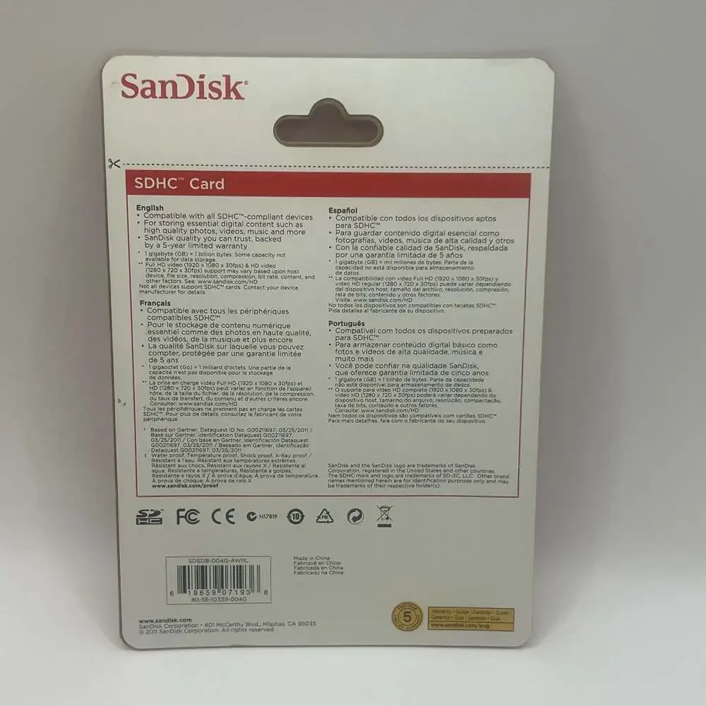 SanDisk 4gb sdhc